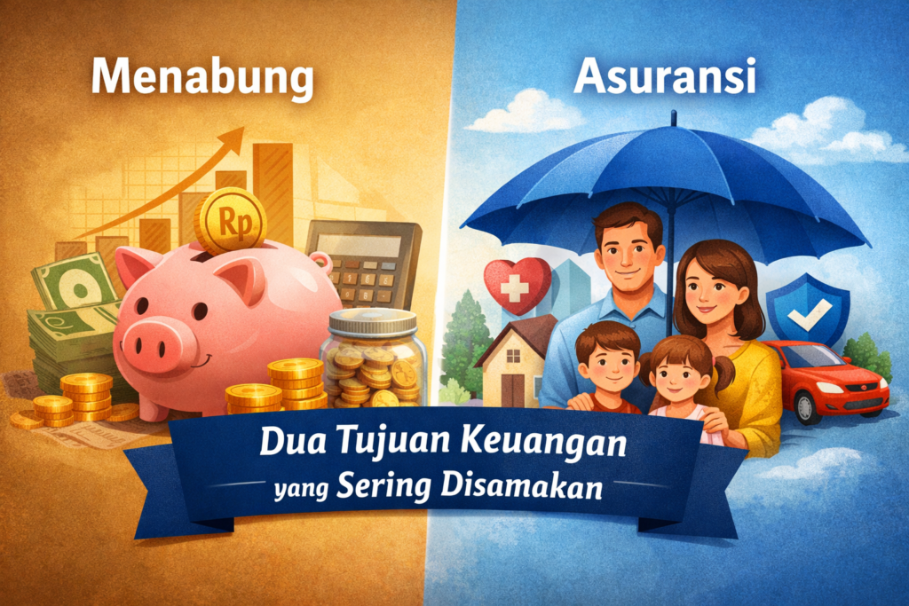 menabung di bank dan asuransi
